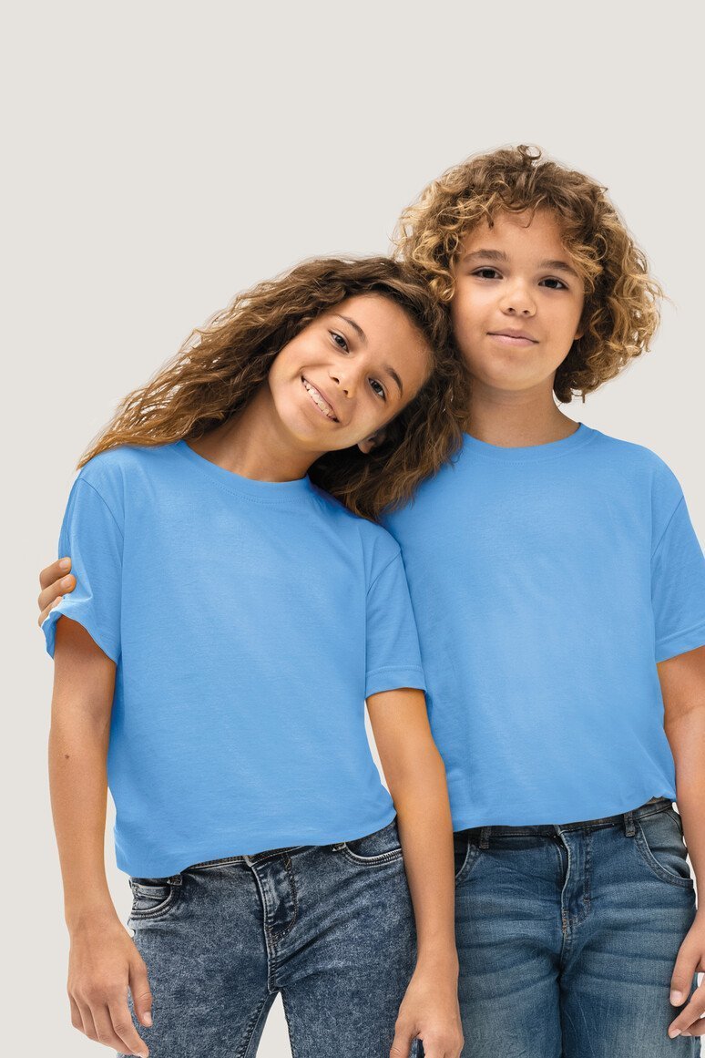 HAKRO Kinder T-Shirt Classic 210 malibublau, 164